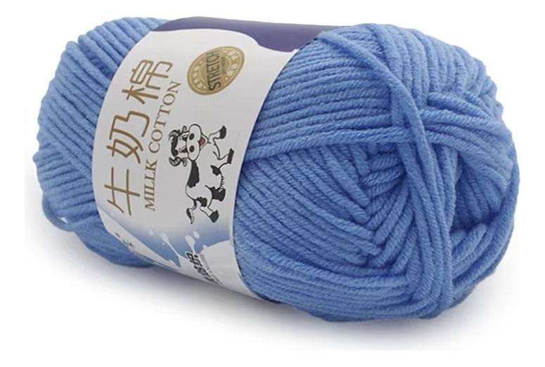 Lana Milk Cotton 50grs (5 Hebras Dobles 2,5mm) 80mts Aprox.