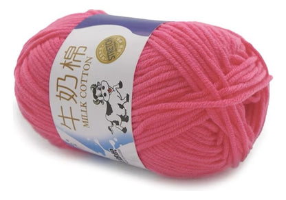 Lana Milk Cotton 50grs (5 Hebras Dobles 2,5mm) 80mts Aprox.
