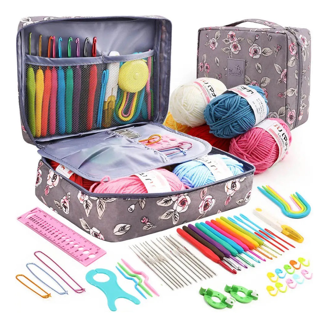 Set De Crochet Con Bolso, Accesorios , Todo Para Tejer.