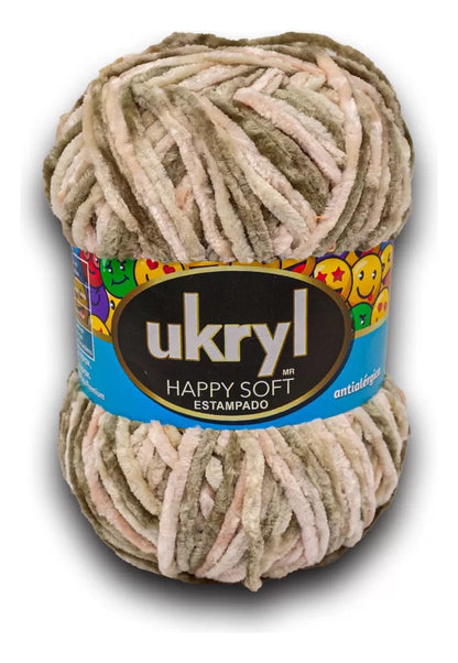 Chenille Happy Soft Estampado 100g Ukryl