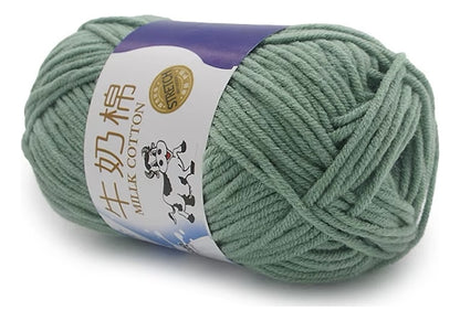 Lana Milk Cotton 50grs (5 Hebras Dobles 2,5mm) 80mts Aprox.