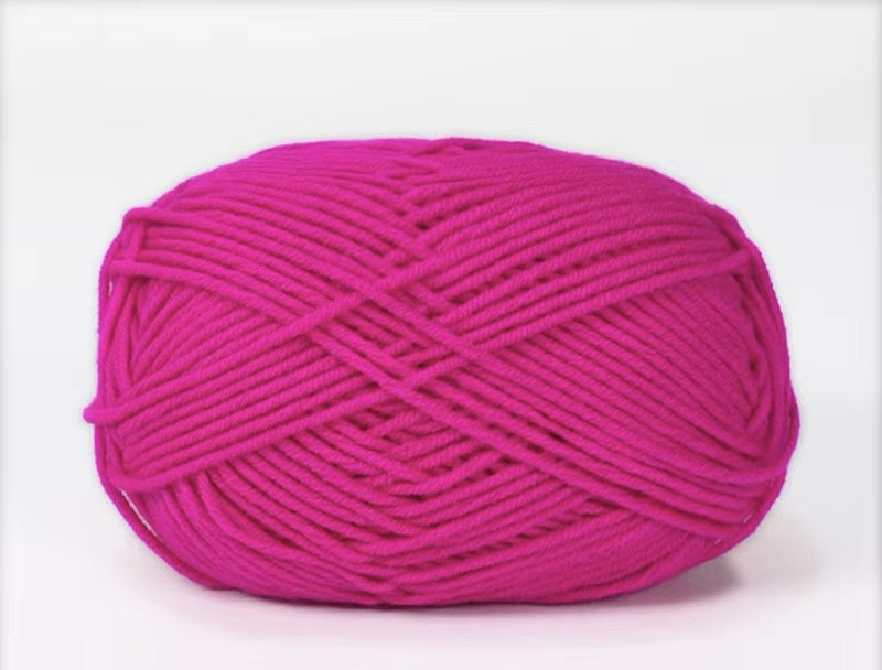 Lana Milk Cotton 50grs (4 Hebras Dobles 2mm) 90mts Aprox.