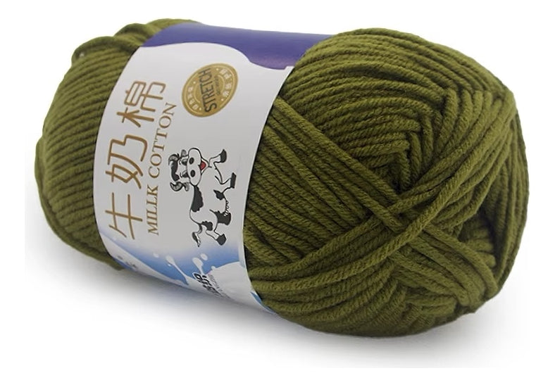 Lana Milk Cotton 50grs (5 Hebras Dobles 2,5mm) 80mts Aprox.