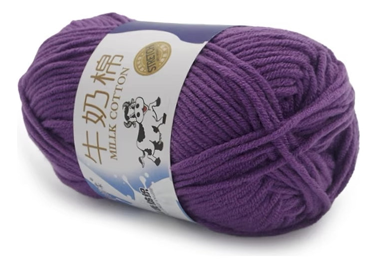 Lana Milk Cotton 50grs (5 Hebras Dobles 2,5mm) 80mts Aprox.