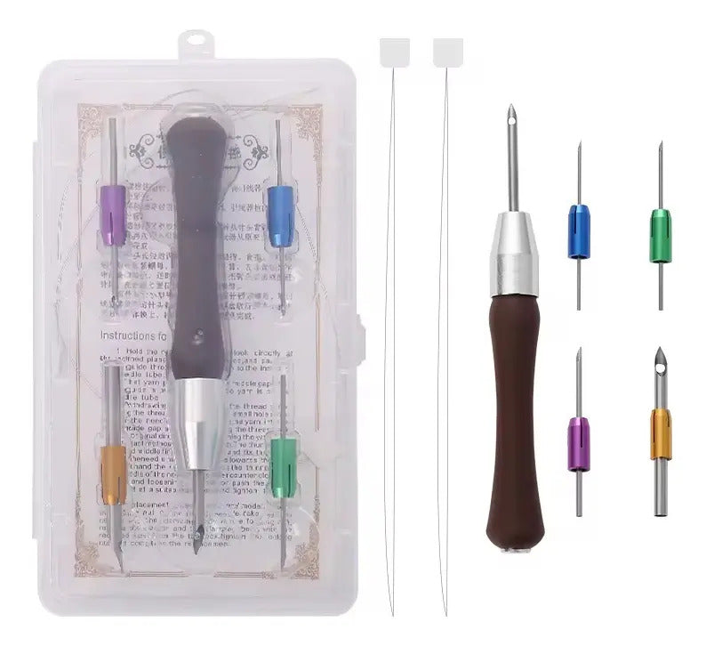 Set Agujas Mágicas O Punch Needle 5 Medidas Intercambiables.