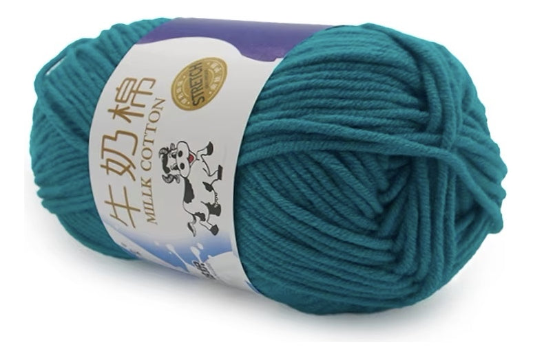 Lana Milk Cotton 50grs (5 Hebras Dobles 2,5mm) 80mts Aprox.