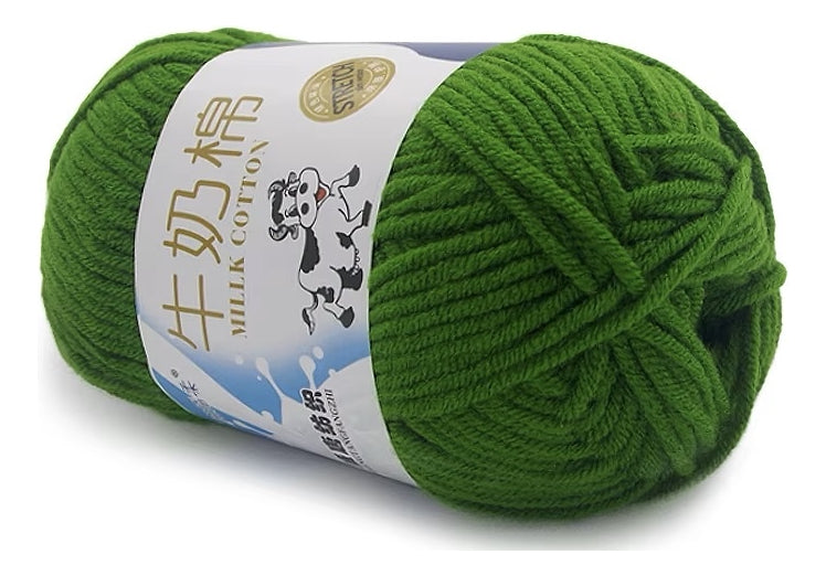 Lana Milk Cotton 50grs (5 Hebras Dobles 2,5mm) 80mts Aprox.