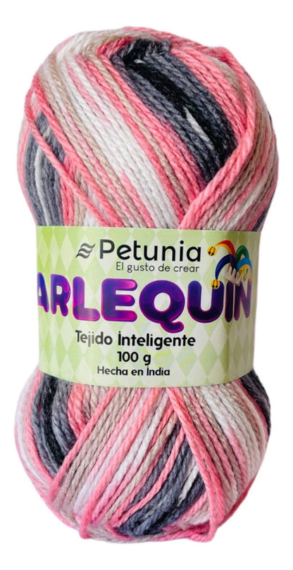 Lana Arlequín 100grs Petunia Tejido Inteligente