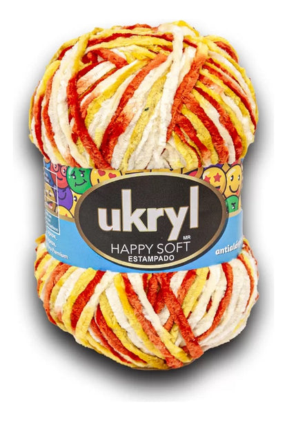 Chenille Happy Soft Estampado 100g Ukryl
