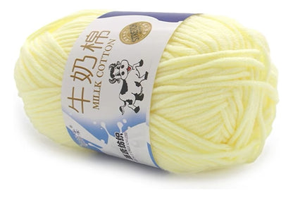 Lana Milk Cotton 50grs (5 Hebras Dobles 2,5mm) 80mts Aprox.