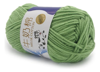 Lana Milk Cotton 50grs (5 Hebras Dobles 2,5mm) 80mts Aprox.