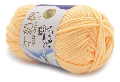Lana Milk Cotton 50grs (5 Hebras Dobles 2,5mm) 80mts Aprox.