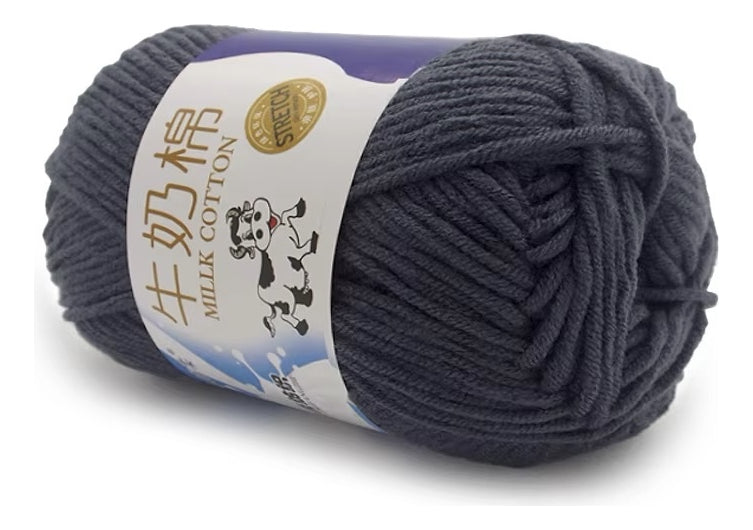 Lana Milk Cotton 50grs (5 Hebras Dobles 2,5mm) 80mts Aprox.
