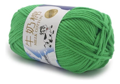 Lana Milk Cotton 50grs (5 Hebras Dobles 2,5mm) 80mts Aprox.