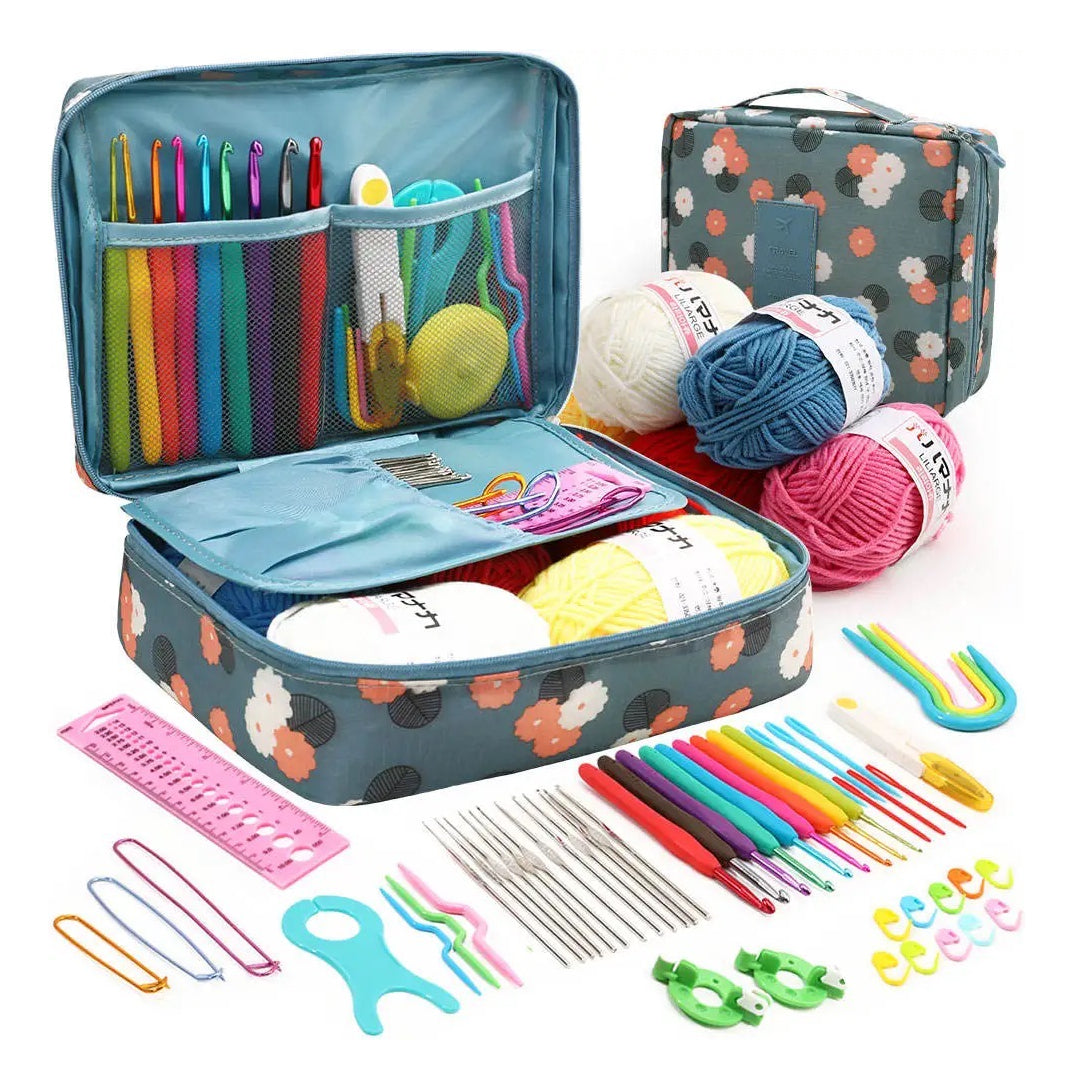 Set De Crochet Con Bolso, Accesorios , Todo Para Tejer.