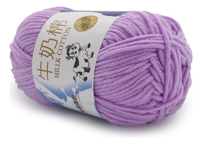 Lana Milk Cotton 50grs (5 Hebras Dobles 2,5mm) 80mts Aprox.