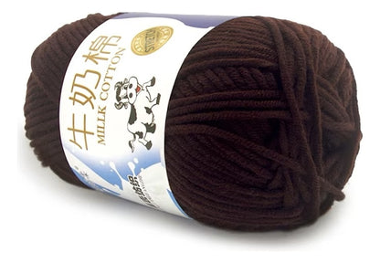 Lana Milk Cotton 50grs (5 Hebras Dobles 2,5mm) 80mts Aprox.