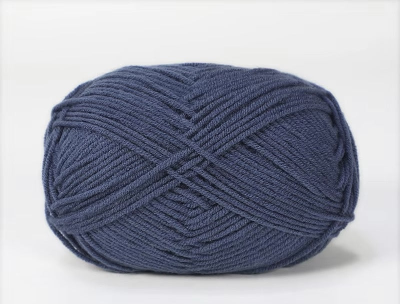 Lana Milk Cotton 50grs (4 Hebras Dobles 2mm) 90mts Aprox.