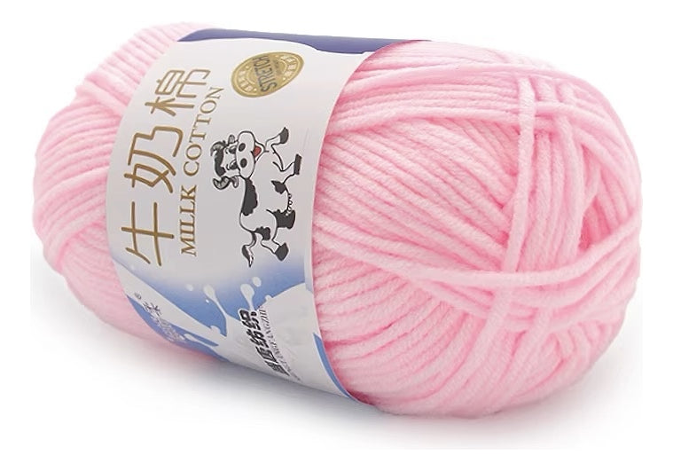Lana Milk Cotton 50grs (5 Hebras Dobles 2,5mm) 80mts Aprox.
