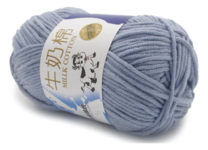 Lana Milk Cotton 50grs (5 Hebras Dobles 2,5mm) 80mts Aprox.