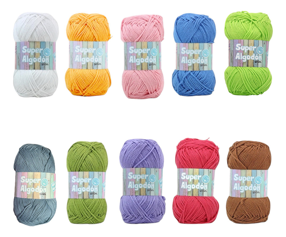 Set 10 Súper Algodón Petunia 50gr Especial Amigurumis.