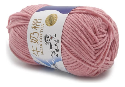 Lana Milk Cotton 50grs (5 Hebras Dobles 2,5mm) 80mts Aprox.