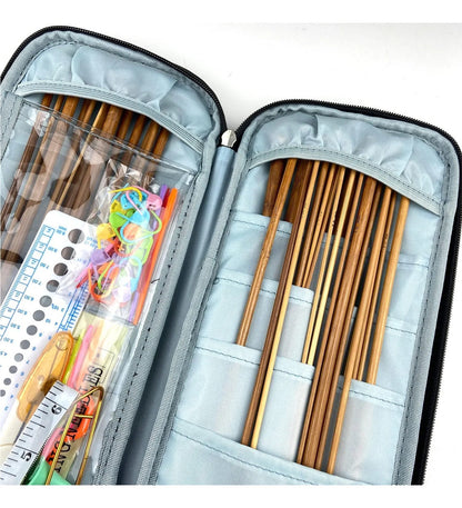 Set Palillos Bambú 2-10mm Con Accesorios Más Estuche
