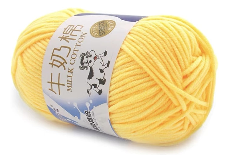 Lana Milk Cotton 50grs (5 Hebras Dobles 2,5mm) 80mts Aprox.