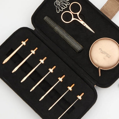 Set De Crochet Intercambiable Oasis Starter Knit Pro Rose Gold