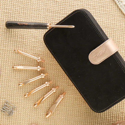 Set De Crochet Intercambiable Oasis Starter Knit Pro Rose Gold