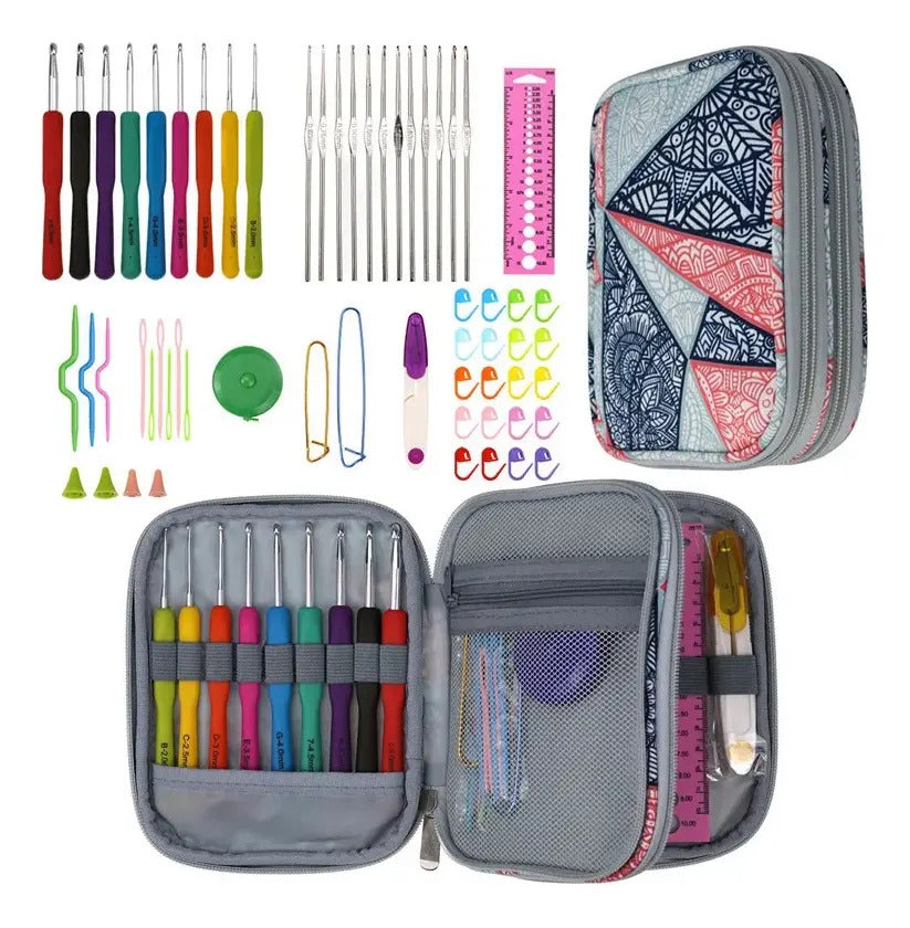 Estuche Crochet Con Todos Los Accesorios Para Tejer.