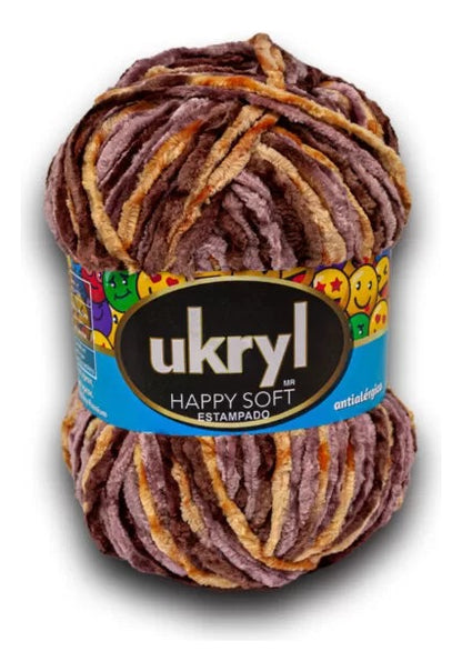 Chenille Happy Soft Estampado 100g Ukryl