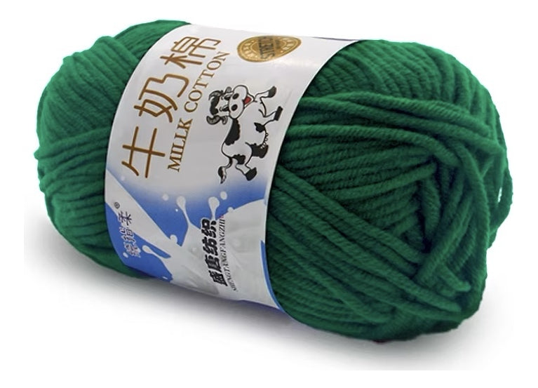 Lana Milk Cotton 50grs (5 Hebras Dobles 2,5mm) 80mts Aprox.
