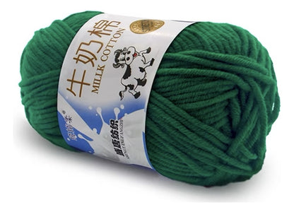 Lana Milk Cotton 50grs (5 Hebras Dobles 2,5mm) 80mts Aprox.