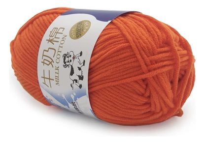 Lana Milk Cotton 50grs (5 Hebras Dobles 2,5mm) 80mts Aprox.