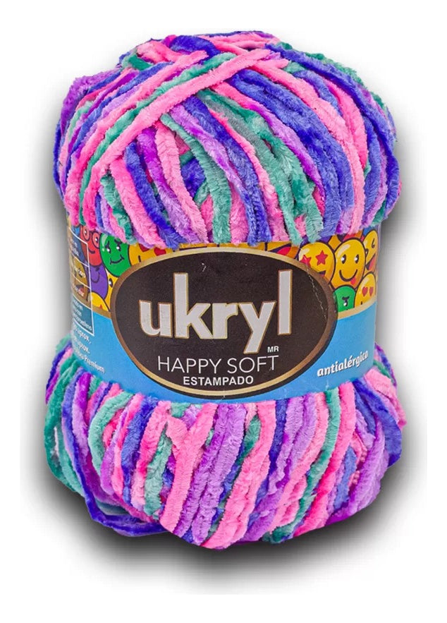 Chenille Happy Soft Estampado 100g Ukryl