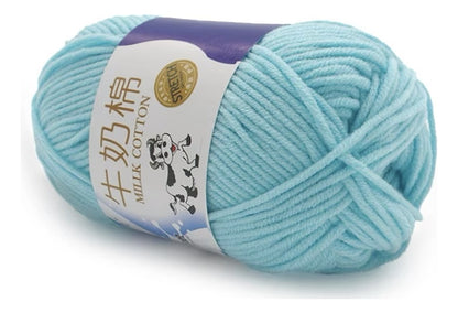 Lana Milk Cotton 50grs (5 Hebras Dobles 2,5mm) 80mts Aprox.