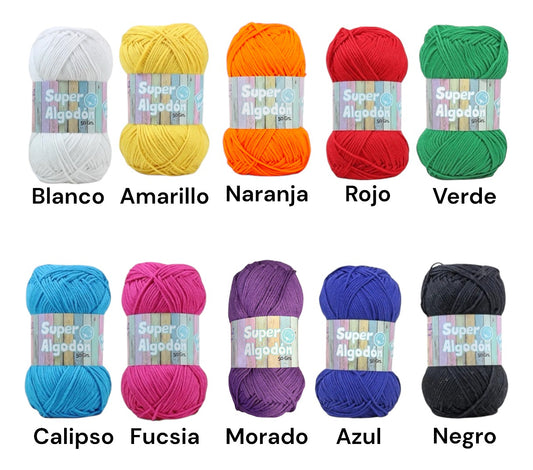 Set 10 Súper Algodón Petunia 50gr Especial Amigurumis.