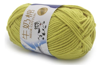 Lana Milk Cotton 50grs (5 Hebras Dobles 2,5mm) 80mts Aprox.