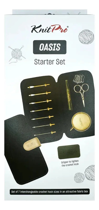 Set De Crochet Intercambiable Oasis Starter Knit Pro Rose Gold
