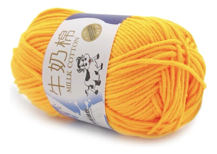 Lana Milk Cotton 50grs (5 Hebras Dobles 2,5mm) 80mts Aprox.