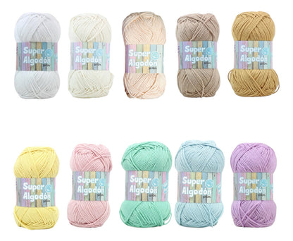 Set 10 Súper Algodón Petunia 50gr Especial Amigurumis.