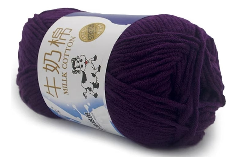 Lana Milk Cotton 50grs (5 Hebras Dobles 2,5mm) 80mts Aprox.
