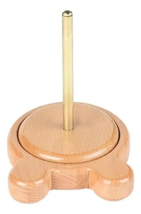 Soporte De Madera Giratorio Porta Ovillos De Lana Hilos Etc.