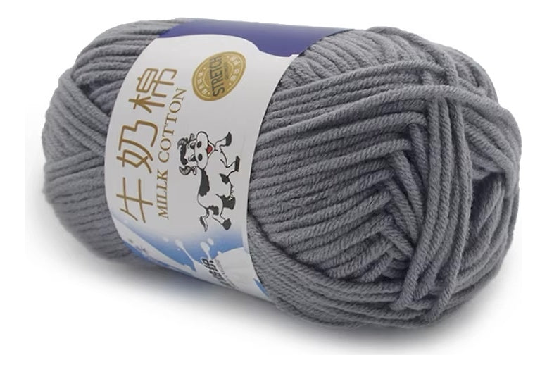 Lana Milk Cotton 50grs (5 Hebras Dobles 2,5mm) 80mts Aprox.