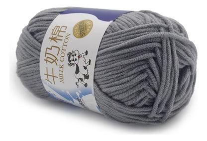 Lana Milk Cotton 50grs (5 Hebras Dobles 2,5mm) 80mts Aprox.