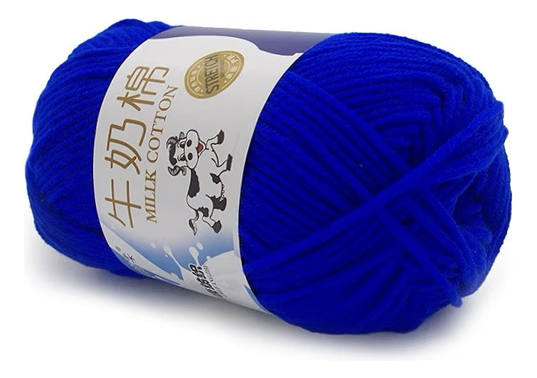 Lana Milk Cotton 50grs (5 Hebras Dobles 2,5mm) 80mts Aprox.