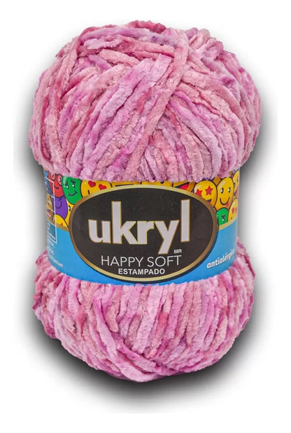 Chenille Happy Soft Estampado 100g Ukryl