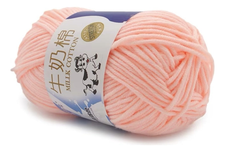 Lana Milk Cotton 50grs (5 Hebras Dobles 2,5mm) 80mts Aprox.
