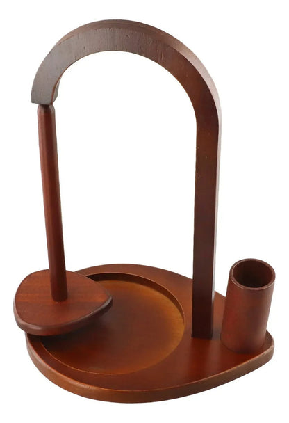 Soporte Magnético De Madera Con Porta Accesorios